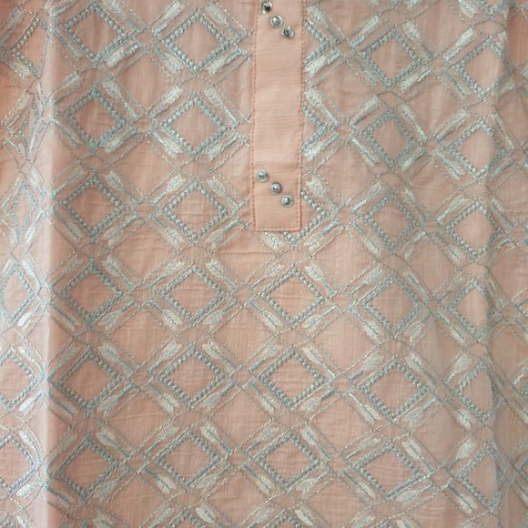 Girls Pink 3-pc lawn suit - Picture 3 of 4